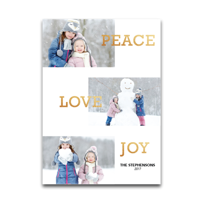Peace, Joy, Love Foil